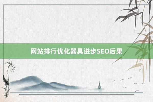 网站排行优化器具进步SEO后果